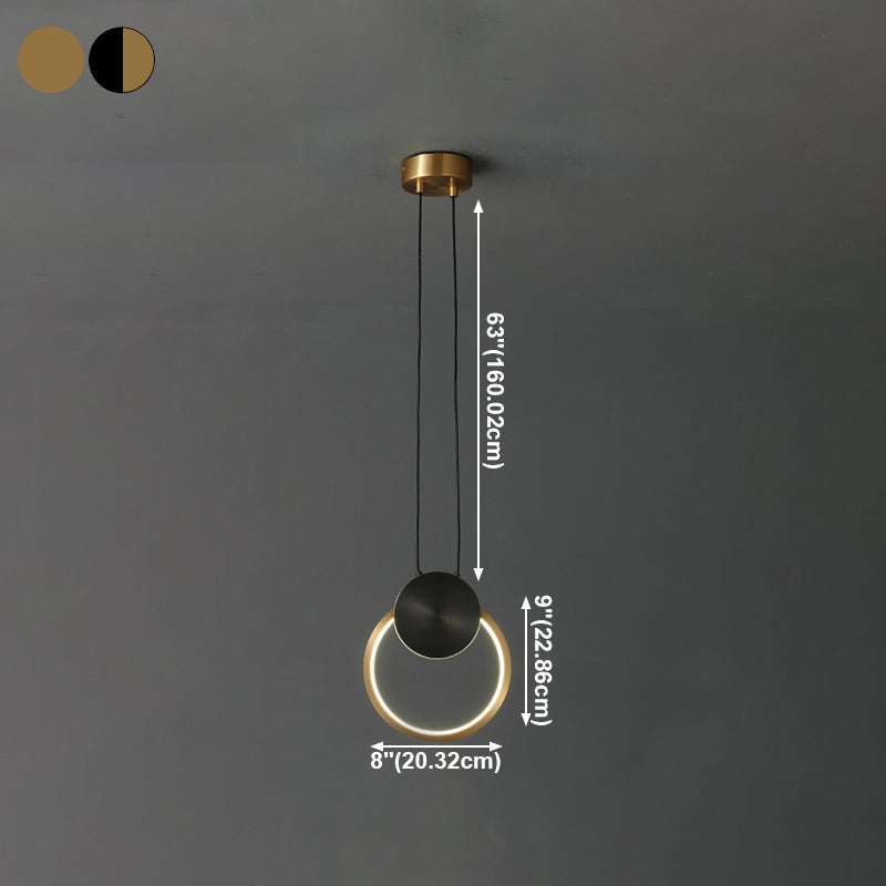 Pendard artistique artistique moderne Copper Copper linéaire lampe suspendue avec une teinte acrylique