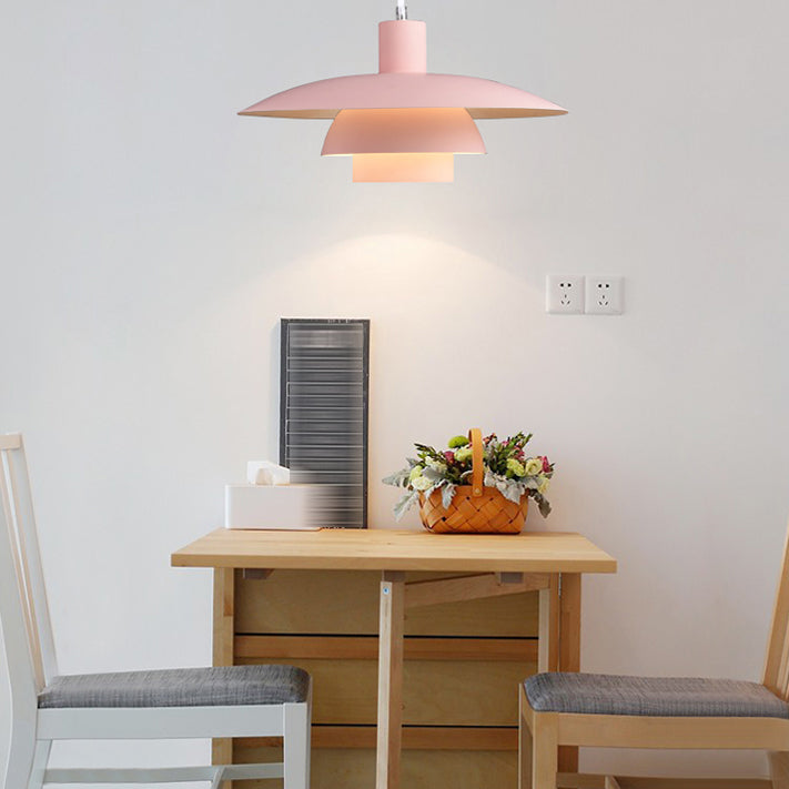 Lámpara colgante geométrica de aluminio nórdico moderno para el comedor para comedor