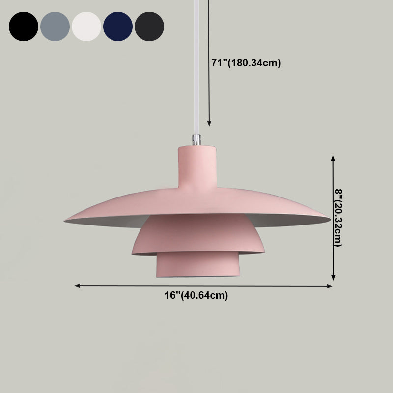 Lámpara colgante geométrica de aluminio nórdico moderno para el comedor para comedor