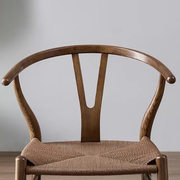 Traditionele stijl Ash houten stoel vork bot aan de achterkant eetkamerstoel