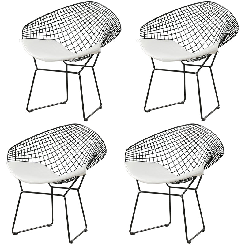 Sillas laterales de comedor escandinavas, sillas de comedor con respaldo cruzado de cuero PU para el hogar