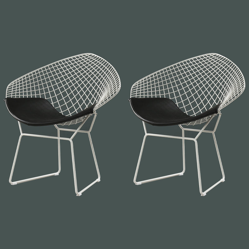 Sillas laterales de comedor escandinavas, sillas de comedor con respaldo cruzado de cuero PU para el hogar