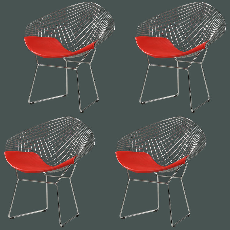 Sillas laterales de comedor escandinavas, sillas de comedor con respaldo cruzado de cuero PU para el hogar