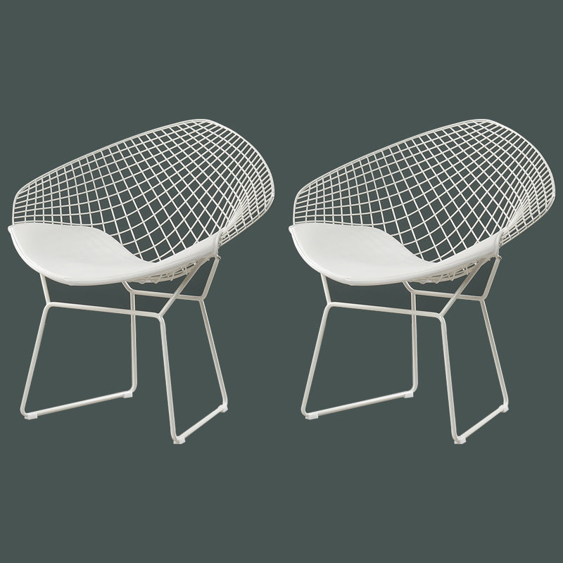 Sillas laterales de comedor escandinavas, sillas de comedor con respaldo cruzado de cuero PU para el hogar