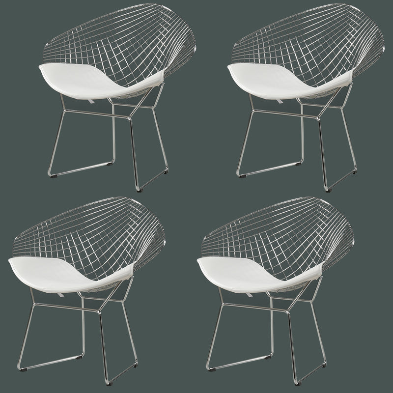Sillas laterales de comedor escandinavas, sillas de comedor con respaldo cruzado de cuero PU para el hogar