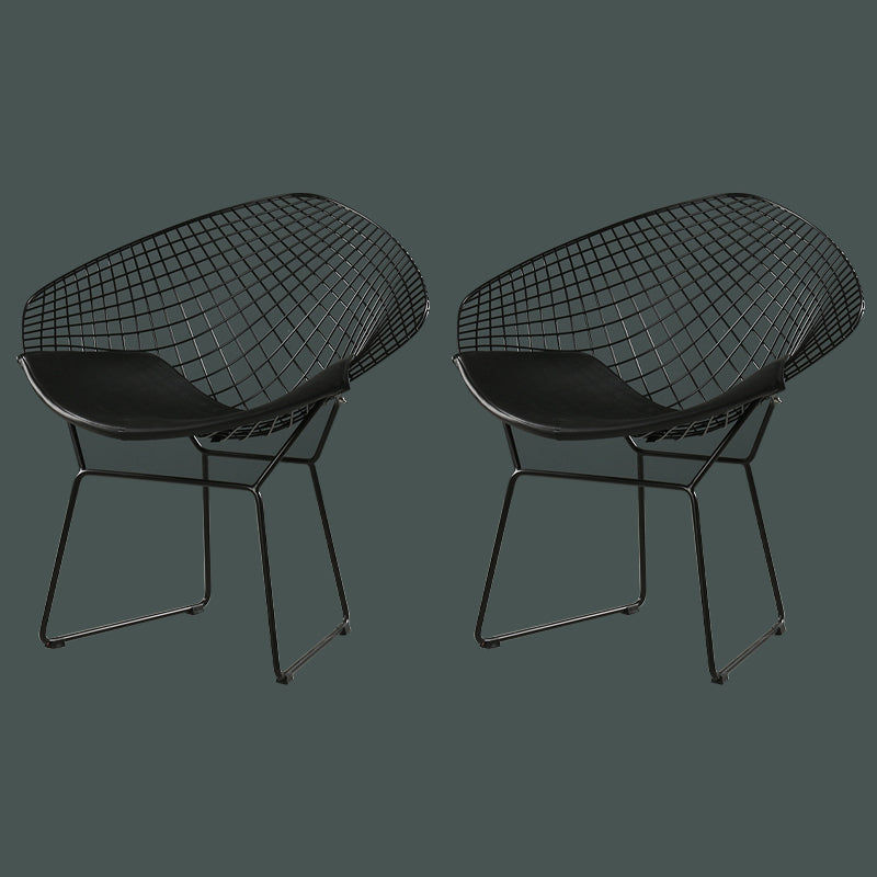 Sillas laterales de comedor escandinavas, sillas de comedor con respaldo cruzado de cuero PU para el hogar