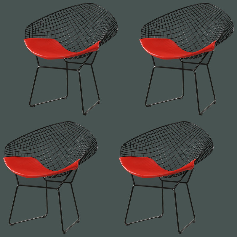 Sillas laterales de comedor escandinavas, sillas de comedor con respaldo cruzado de cuero PU para el hogar