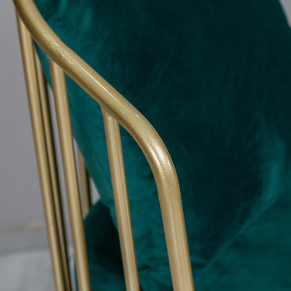 Silla de comedor individual sin brazos tapizada con respaldo Windsor de estilo escandinavo