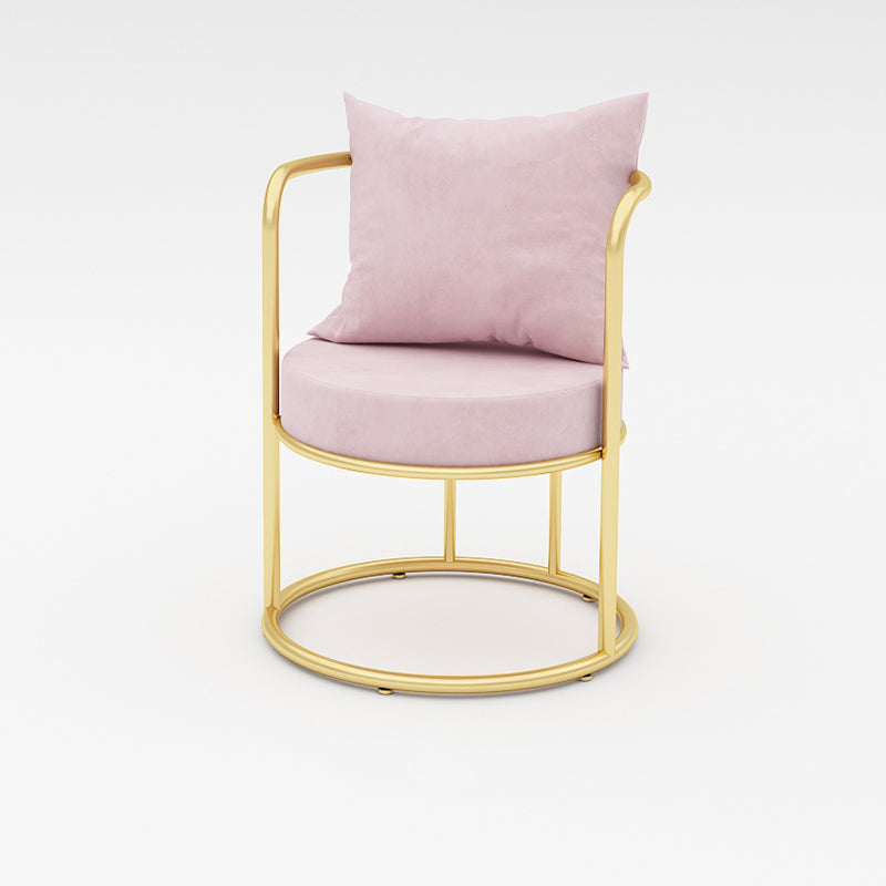 Silla de comedor de tela de lino de estilo escandinavo, silla lateral de comedor con respaldo abierto