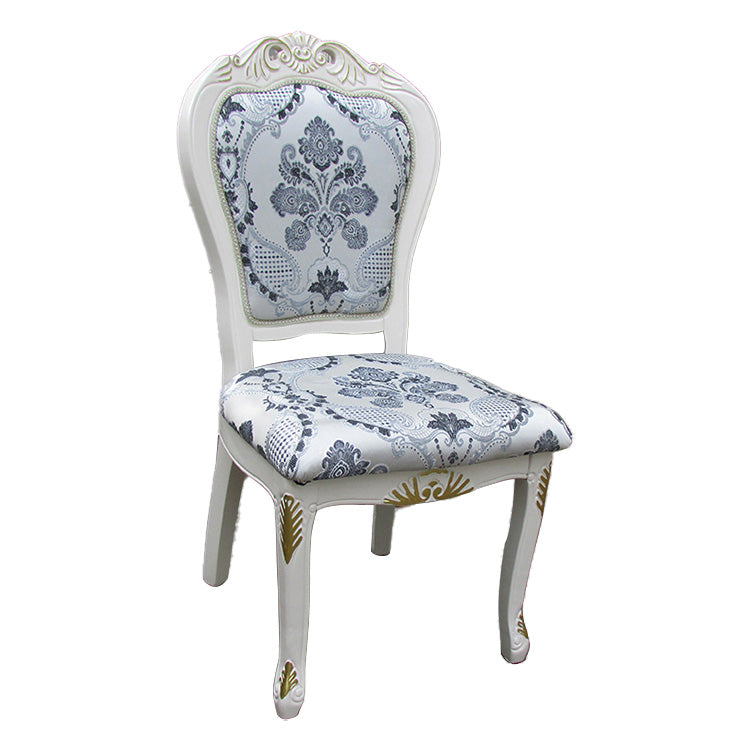 Victorian Upholstered Home Side Chair King Louis Back Matte Finish Dining Chair (Set of 2)