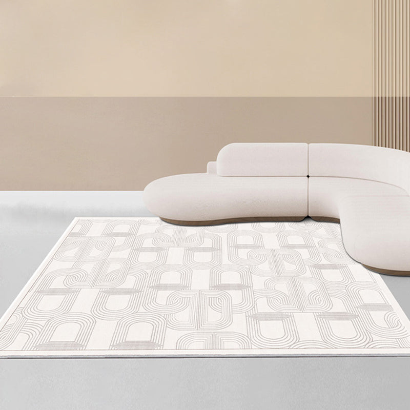 Alfombra casual blanca mezcla hebilla de hebilla alfombra interior mancha alfombra para sala de estar