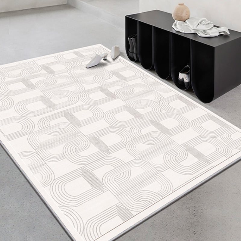 Alfombra casual blanca mezcla hebilla de hebilla alfombra interior mancha alfombra para sala de estar