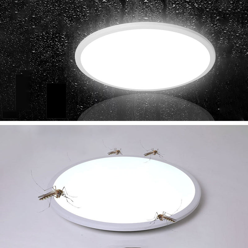 Plafonnier LED de forme ronde acrylique moderne 1 lumière encastré pour salon salle de bain