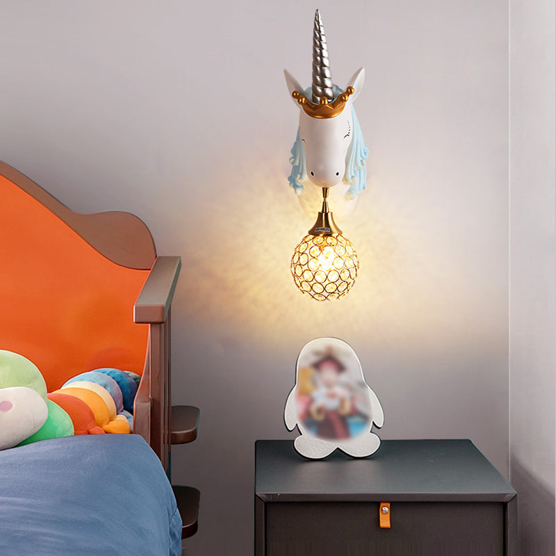 Metal Geometric Shade Wall Lighting Kid Style 1 Light Wall Mounted Light Fixture
