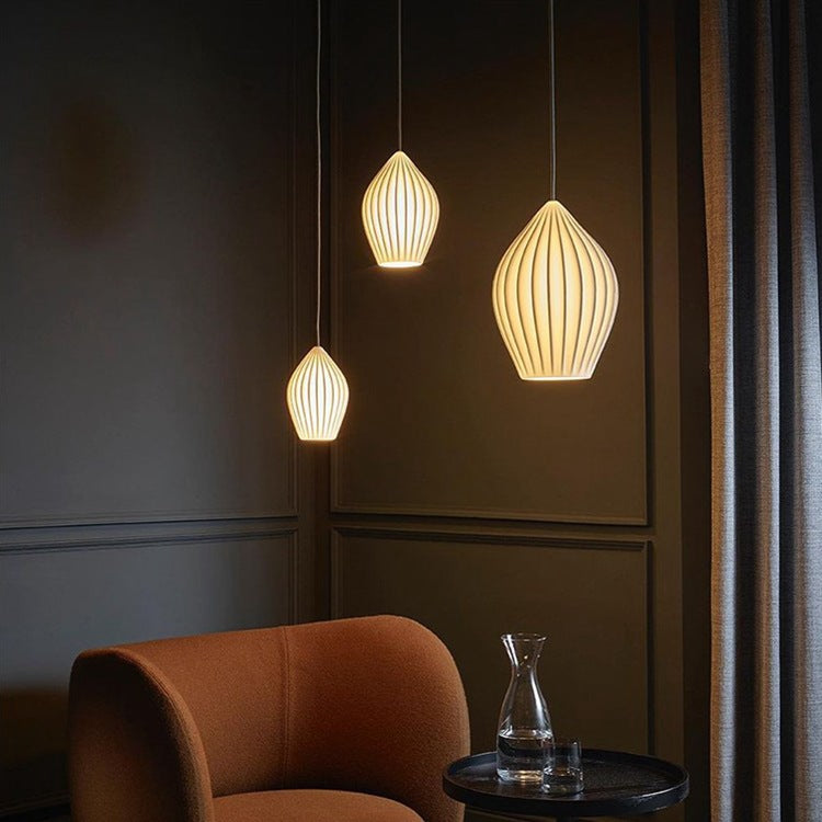 Style moderne Unique nuance suspendue en verre léger 1 pendentif léger pour escalier