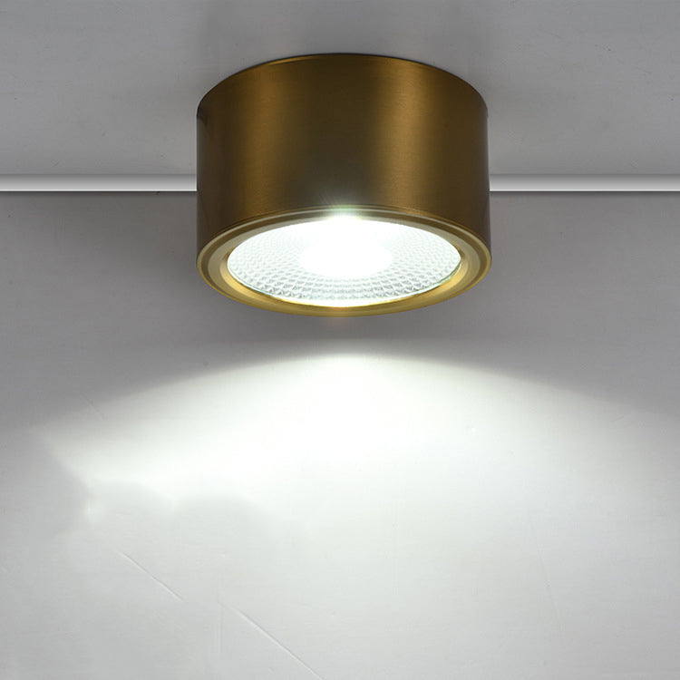 Plafonnier LED en forme de cylindre, moderne, en aluminium, 1 lumière, encastré, pour allée, chambre à coucher