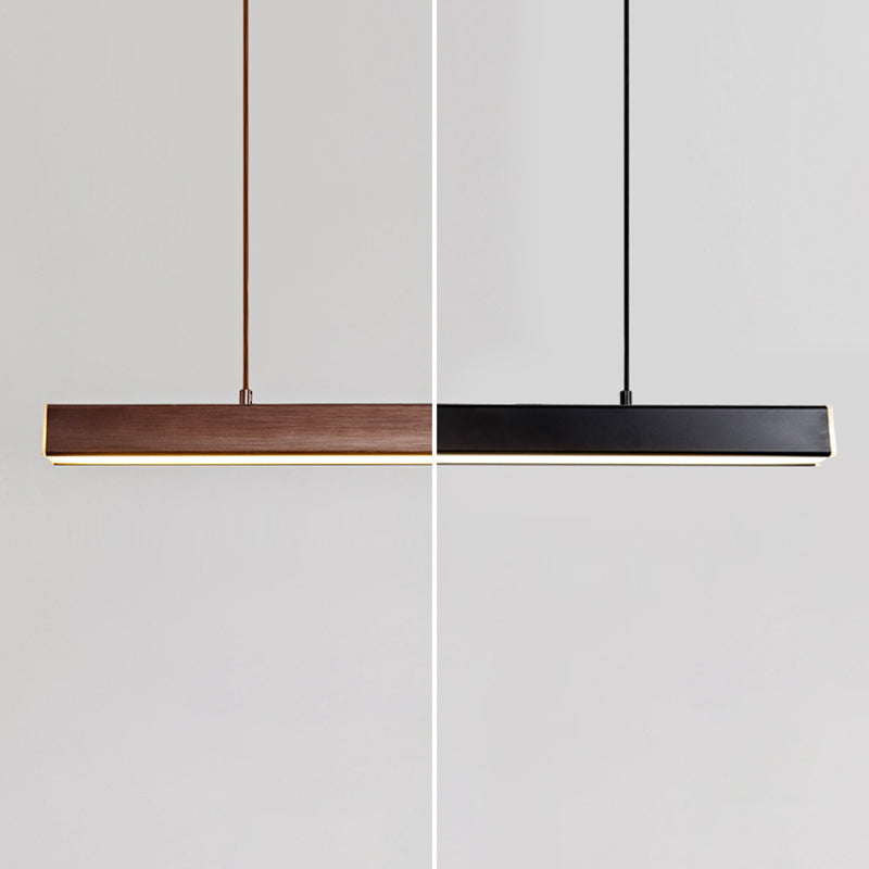 Contemporary Minimalism Island Light Fixture Metal Linear Chandelier Lamp