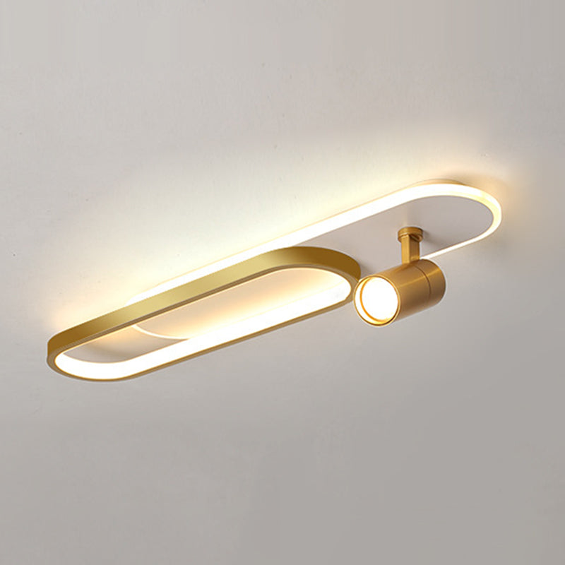 Eigentijdse LED-plafondlamp met inbouwverlichting voor woonkamer