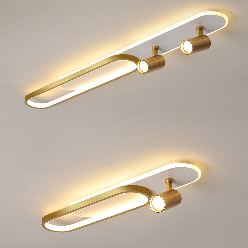 Lámpara de techo LED contemporánea con luz empotrada para sala de estar