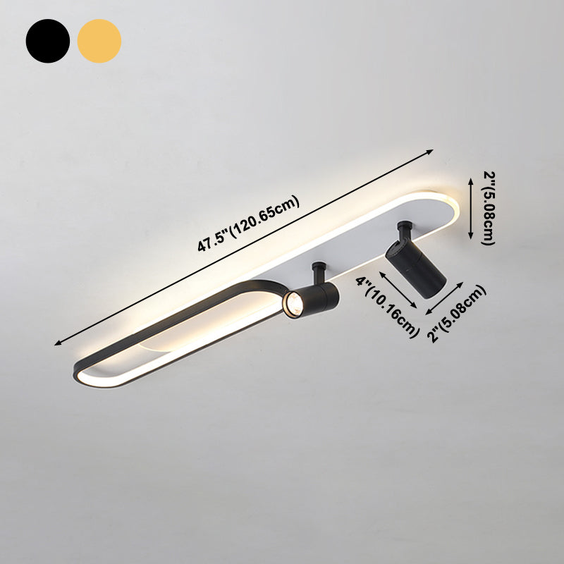 Eigentijdse LED-plafondlamp met inbouwverlichting voor woonkamer