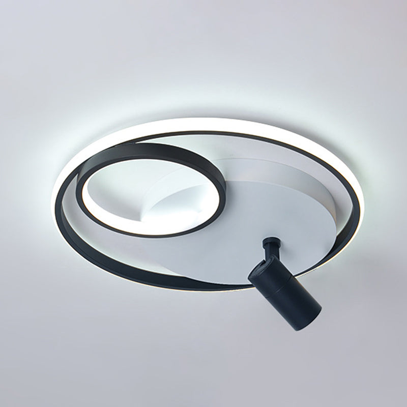Plafonnier LED contemporain avec luminaire encastré pour magasin de vêtements