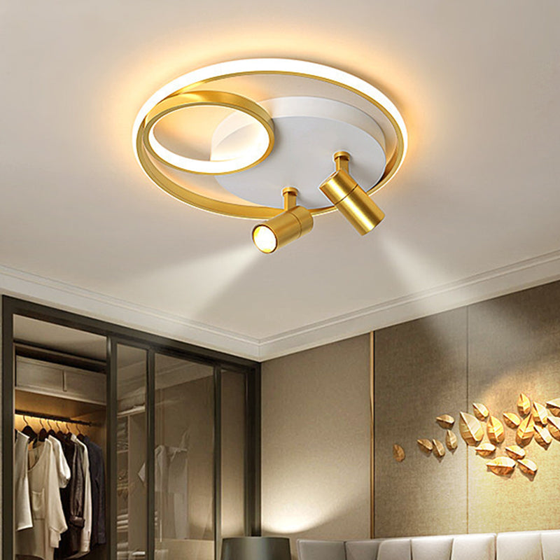 Plafonnier LED contemporain avec luminaire encastré pour magasin de vêtements