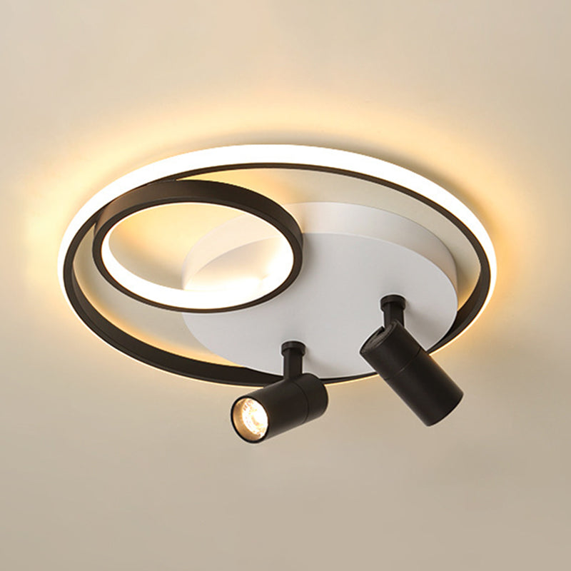 Plafonnier LED contemporain avec luminaire encastré pour magasin de vêtements