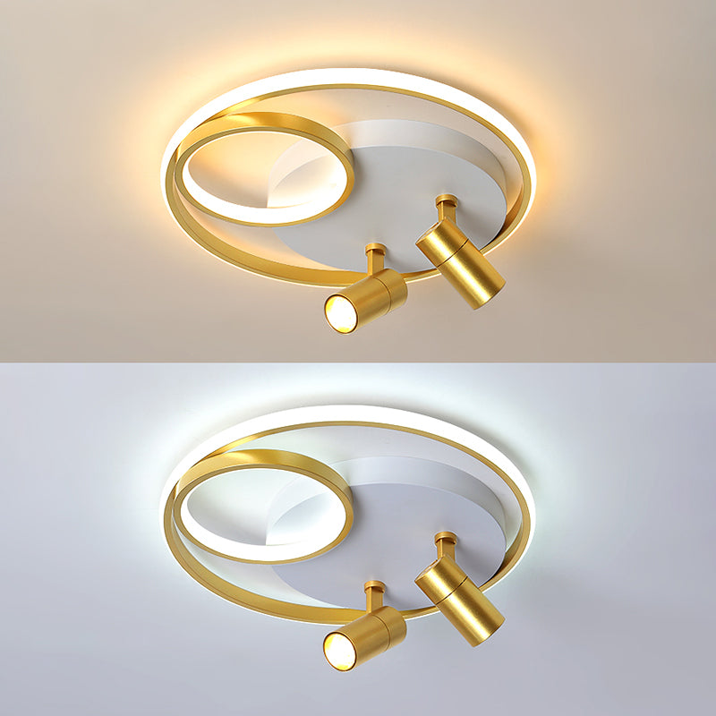 Plafonnier LED contemporain avec luminaire encastré pour magasin de vêtements