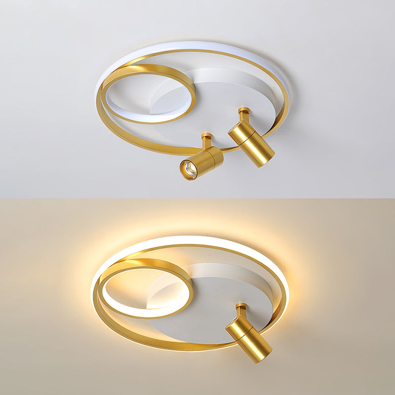 Plafonnier LED contemporain avec luminaire encastré pour magasin de vêtements