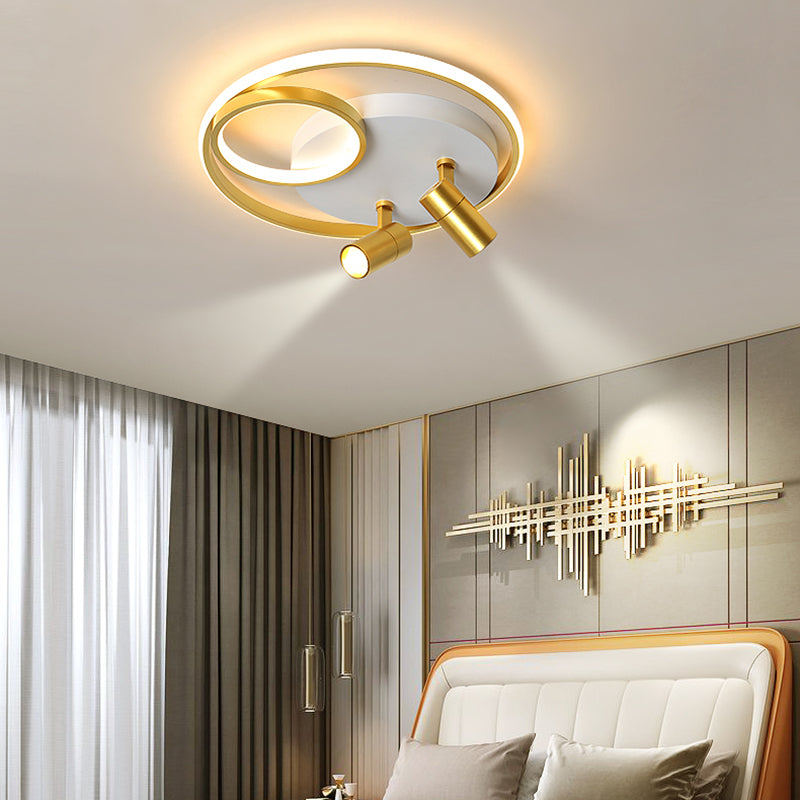 Plafonnier LED contemporain avec luminaire encastré pour magasin de vêtements