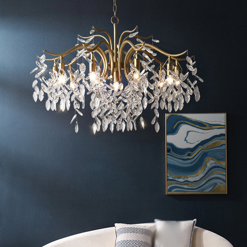 American Branch Chandelier Crystal Multi Light Hanging Light for Bedroom