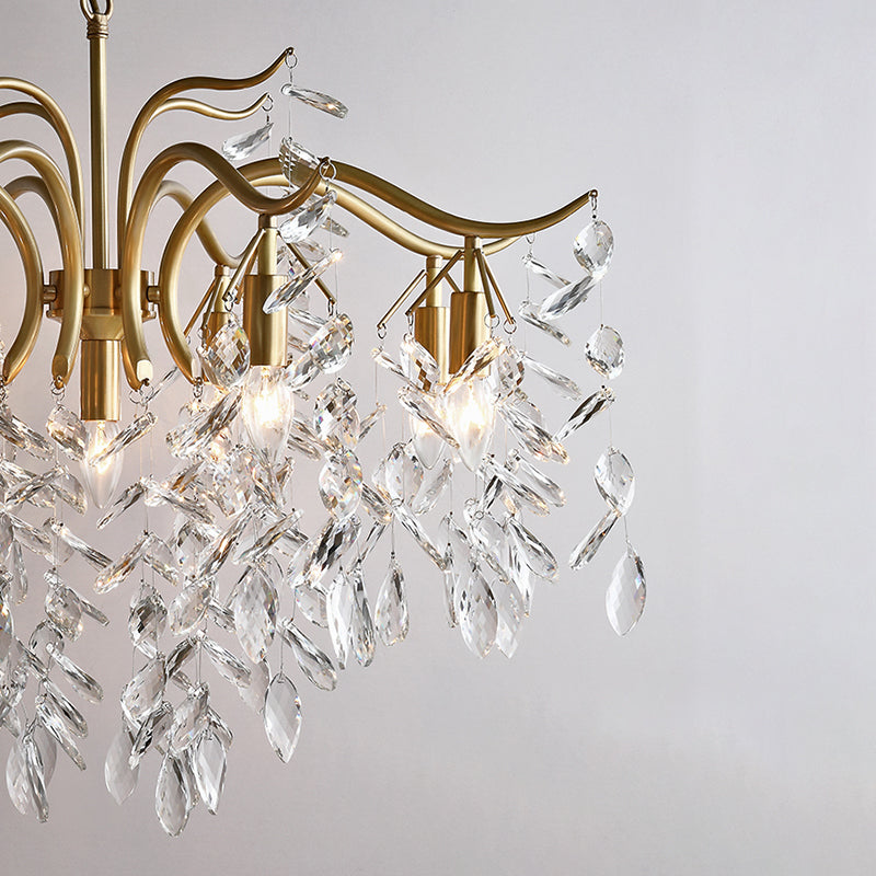 American Branch Chandelier Crystal Multi Light Hanging Light for Bedroom