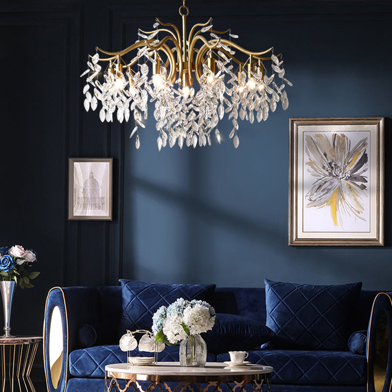 American Branch Chandelier Crystal Multi Light Hanging Light for Bedroom