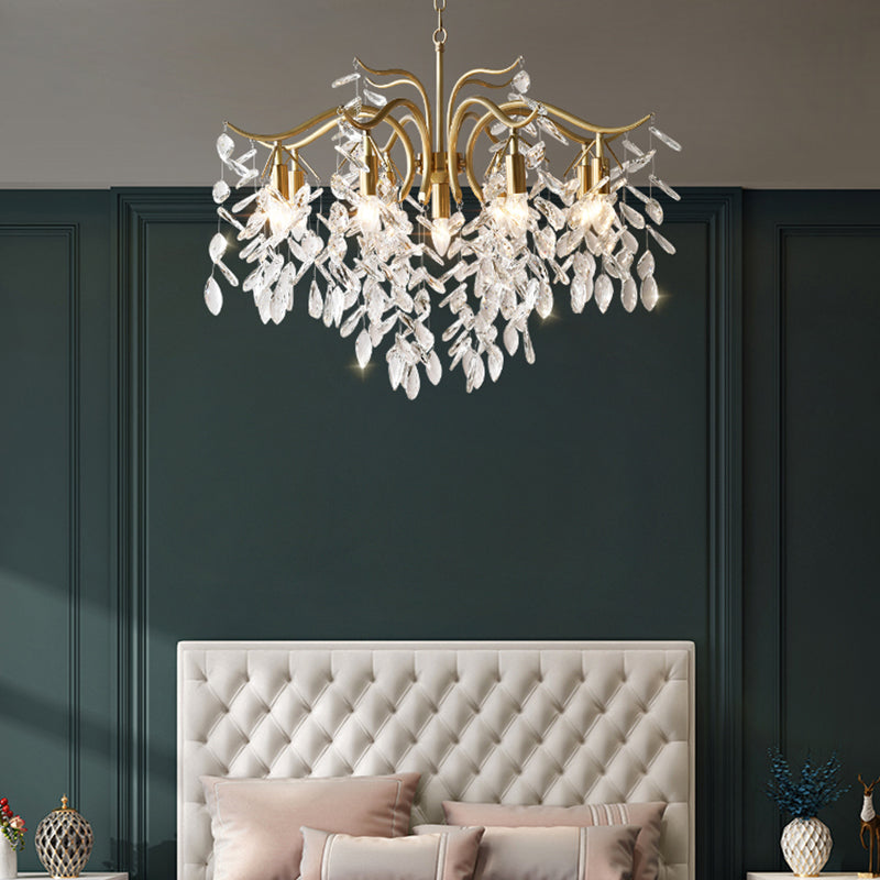 American Branch Chandelier Crystal Multi Light Hanging Light for Bedroom
