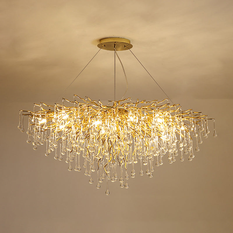 American Style Chandelier Crystal Multi Light Hanging Lights for Bedroom