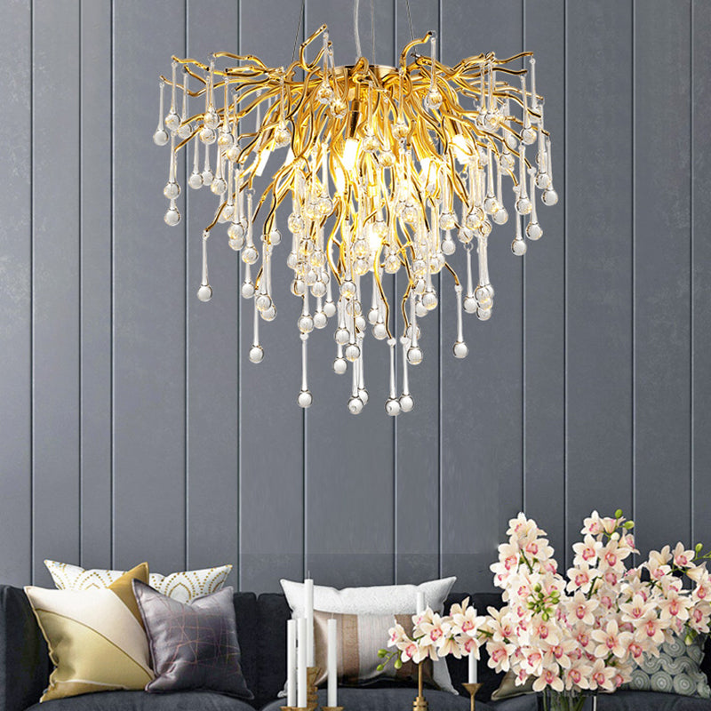 American Style Chandelier Crystal Multi Light Hanging Lights for Bedroom