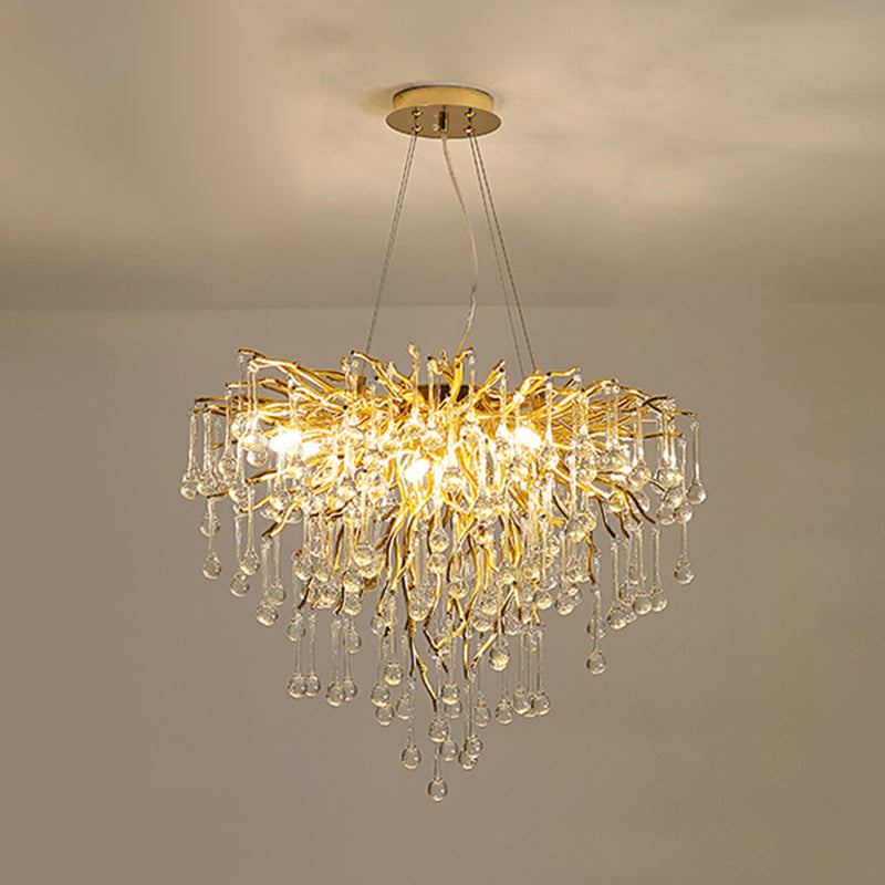 American Style Chandelier Crystal Multi Light Hanging Lights for Bedroom