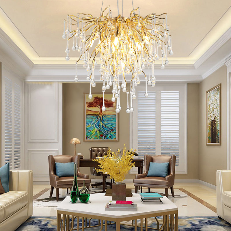 American Style Chandelier Crystal Multi Light Hanging Lights for Bedroom