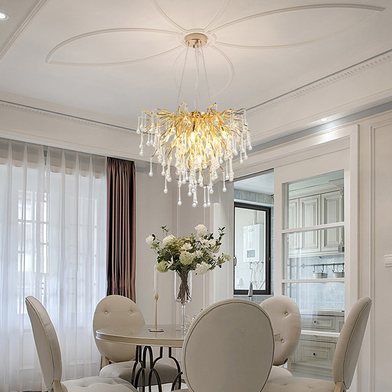 American Style Chandelier Crystal Multi Light Hanging Lights for Bedroom