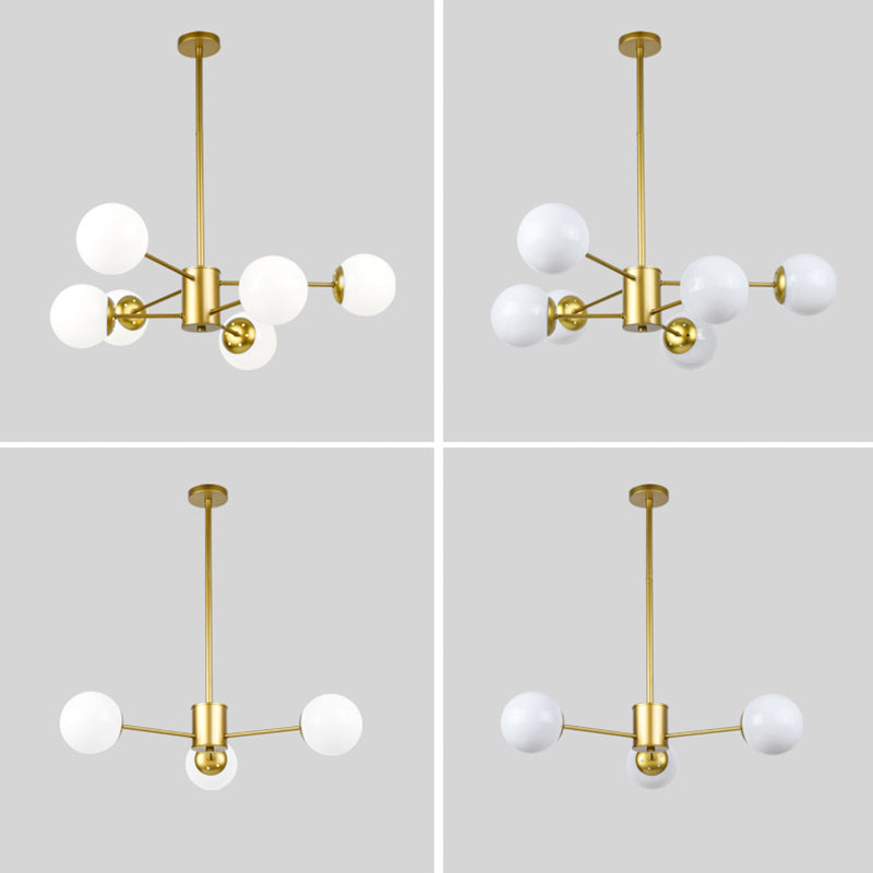 Globe Chandelier Lighting Multi-Head Suspension Pendant Lamps for Living Room