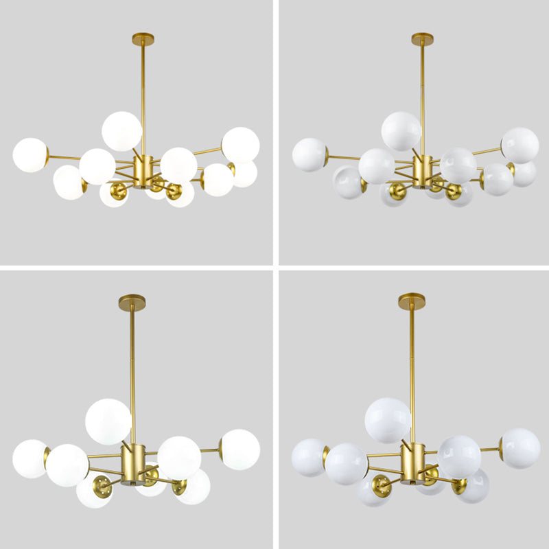 Globe Chandelier Lighting Multi-Head Suspension Pendant Lamps for Living Room