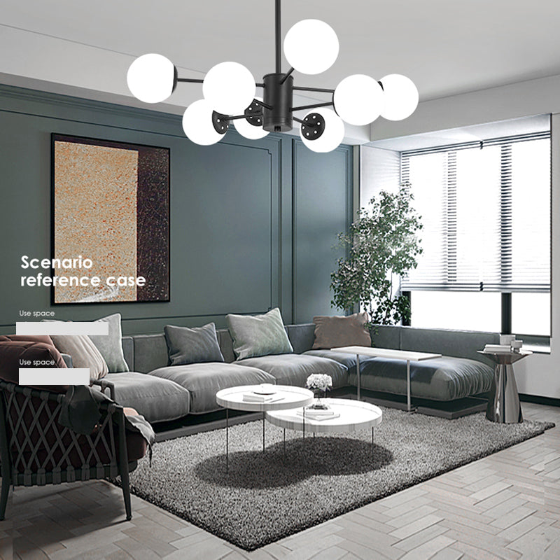 Globe Chandelier Lighting Multi-Head Suspension Pendant Lamps for Living Room