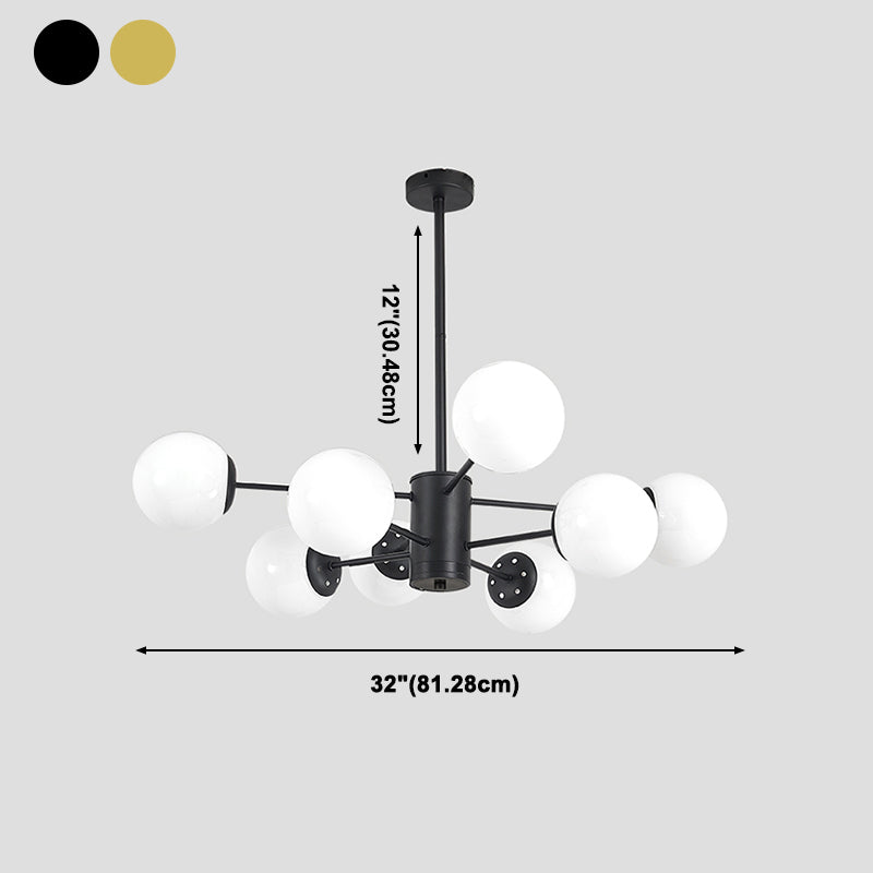 Globe Chandelier Lighting Multi-Head Suspension Pendant Lamps for Living Room