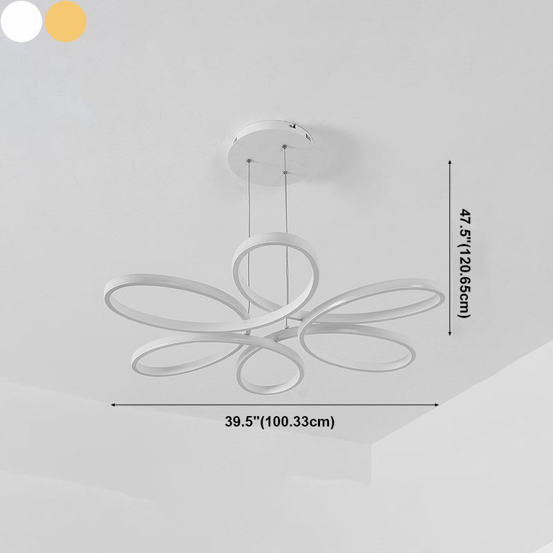 Postmodern Chandelier Light Fixtures 1-Light Suspension Pendant Lamps for Living Room