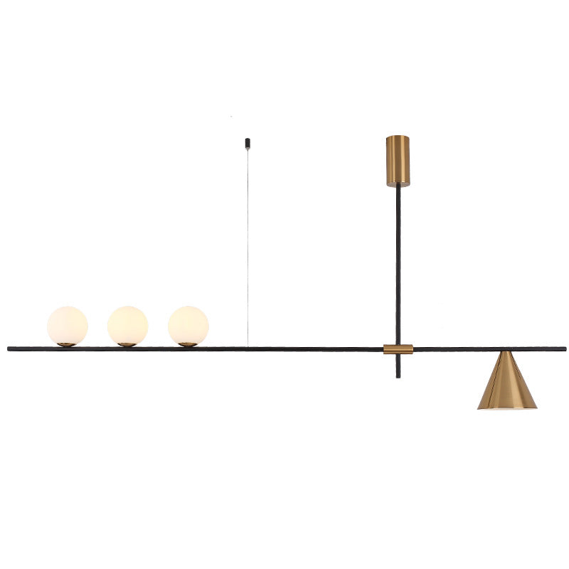 Modern Simple Dining Chandelier Light Dining Room Glass Shade Pendant Light Fixture