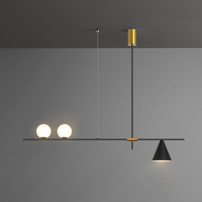 Modern Simple Dining Chandelier Light Dining Room Glass Shade Pendant Light Fixture