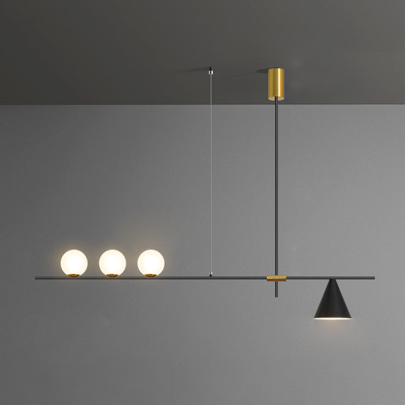 Modern Simple Dining Chandelier Light Dining Room Glass Shade Pendant Light Fixture