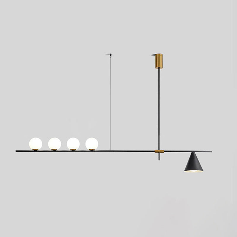 Modern Simple Dining Chandelier Light Dining Room Glass Shade Pendant Light Fixture