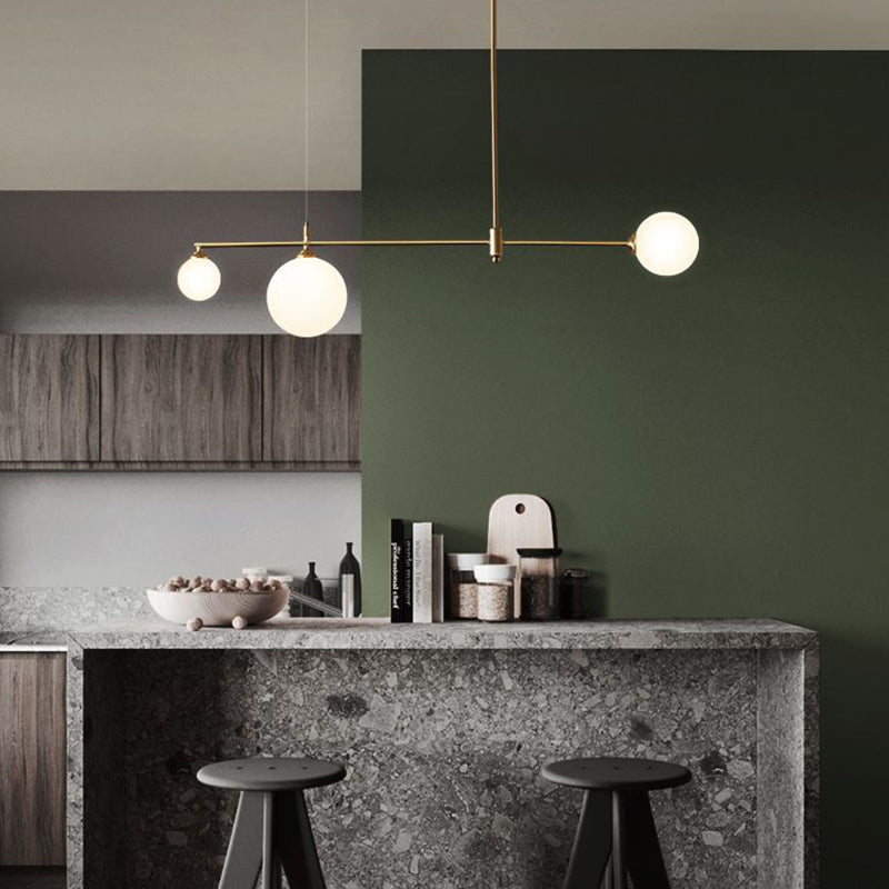 Modern Simple Dining Chandelier Light Round Shade Ceiling Hanging Light for Dining Room