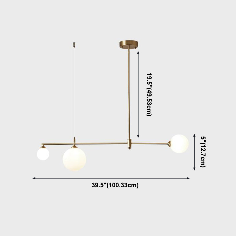 Modern Simple Dining Chandelier Light Round Shade Ceiling Hanging Light for Dining Room